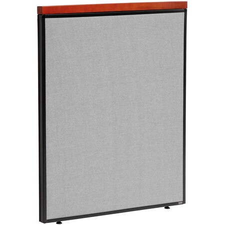 Interion By Global Industrial Interion Deluxe Office Partition Panel, 36-1/4inW x 43-1/2inH, Gray 277525GY